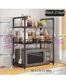 Рафт за микровълнова с три нива черен